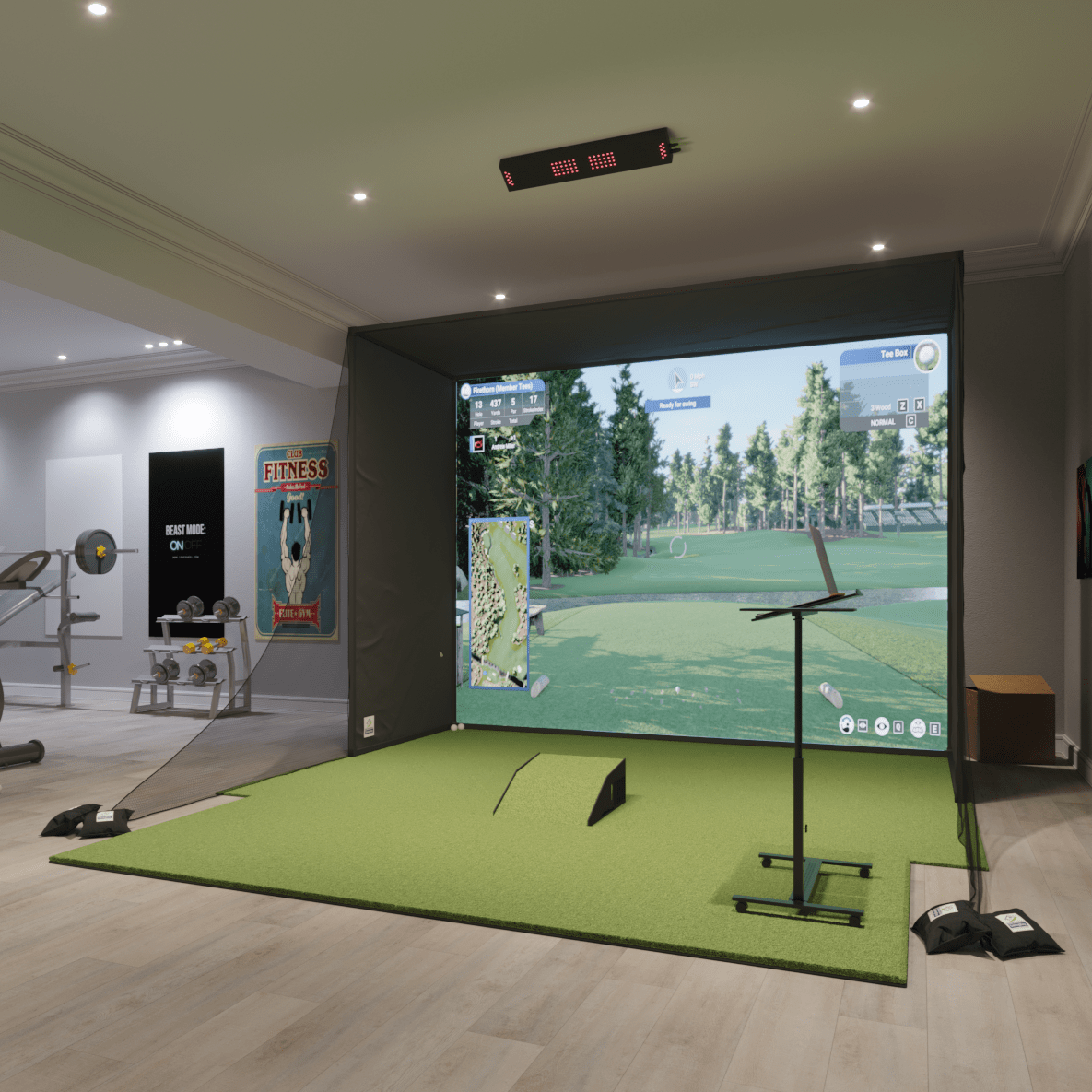 Uneekor EYE XO2 SwingBay Golf Simulator Package